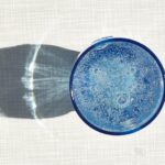 Imagen de un vaso de agua con frutas, simbolizando la hidratación para controlar el azúcar en sangre.